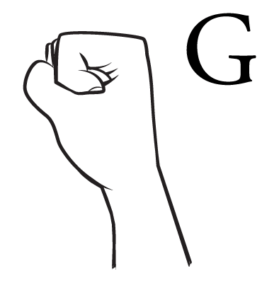 Bokstaven G i teckenspråk