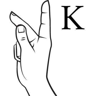 Bokstaven K i teckenspråk