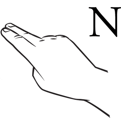 Bokstaven N i teckenspråk