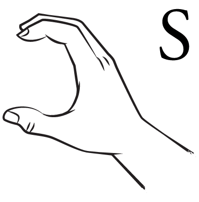 Bokstaven S i teckenspråk